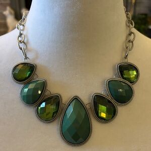 Amazing Dark Green Statement Necklace 1